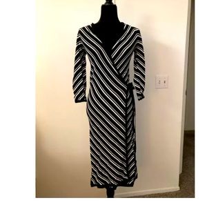 Arden B Knit Wrap Midi Dress Medium